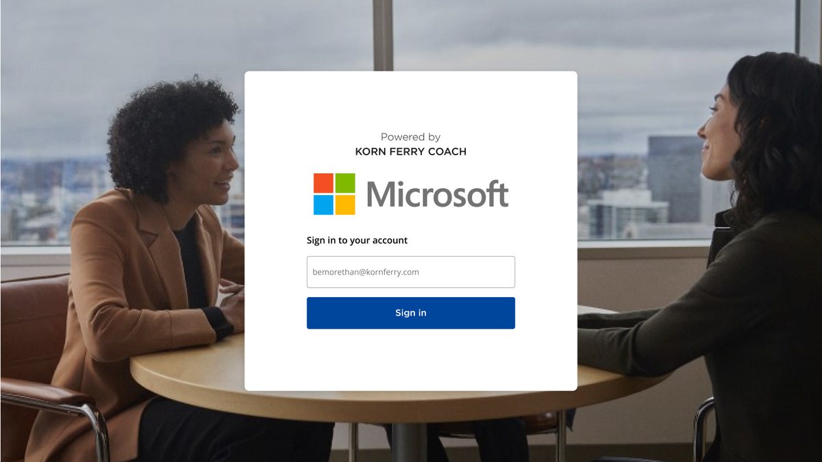 Sign-in screen themed for Microsoft, one of ten-plus client brands supported by the design system