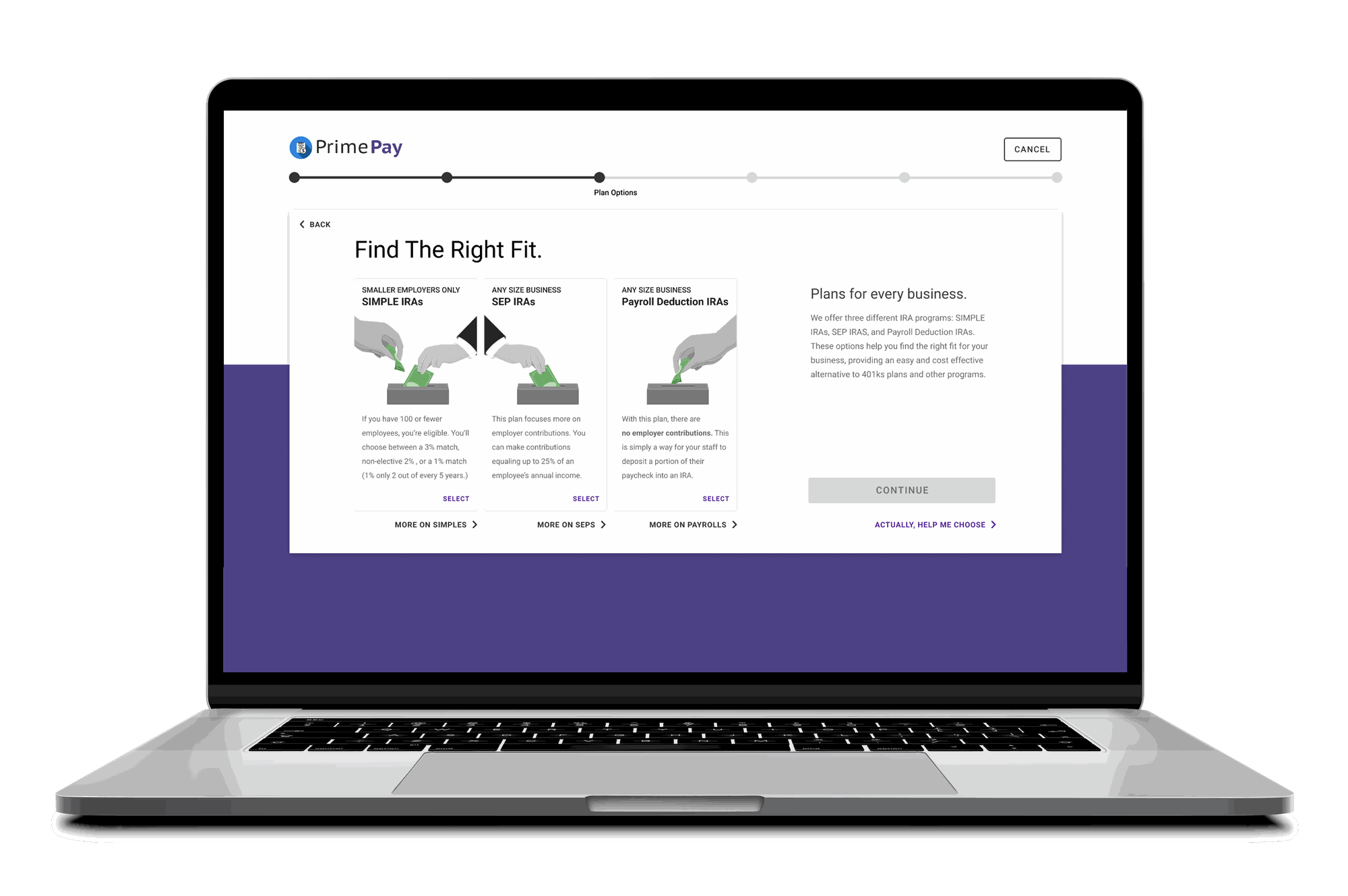Employer enrollment interface concept design